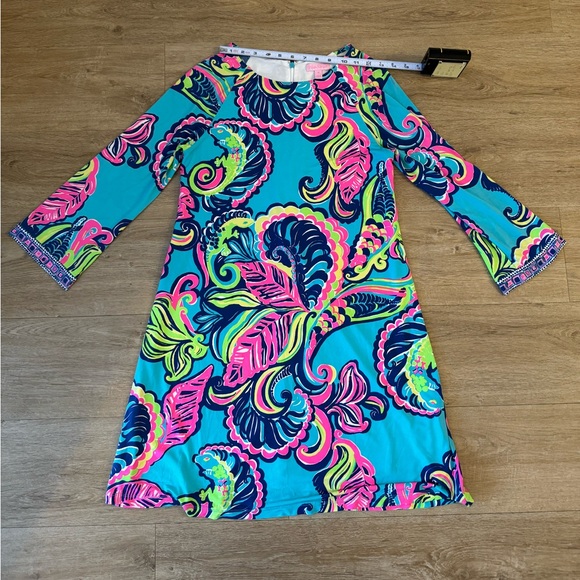 Lilly Pulitzer Bellavista Swing Dress Sea Blue Private Island Engineered - Picture 7 of 11